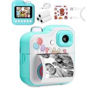 Appareil Photo instantané pour Enfants,1080P écran 2,4 Pouces Appareil Photo numérique pour Enfants avec 3 Rouleaux de Papier d'impression & Carte 32GB,Cadeaux pour garçons et Filles 3-12 Ans