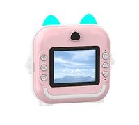 Appareil photo instantané pour enfants 2400 W Pixels Caméra vidéo Selfie Jouets Cadeaux d'anniversaire Rose 110 x 100 x 50 mm