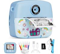 Appareil Photo instantané pour Enfants, appareils Photo compacts 1080P HD Impression instantanée de Photos, Cadeau d'anniversaire, Cadeau de Noël, Jouet à partir de 3, 4, 5, 6, 8, 7, 9, 10, 11 Ans