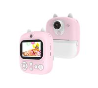 Appareil photo instantané pour enfants avec double objectif 12 MP (avant et arrière), impression sans encre, rose._Rose standard