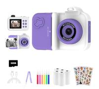 Appareil Photo instantané pour Enfants, Cadeau de Noël/Anniversaire Jouet pour Filles et garçons de 4 5 6 7 8 9 10 11 12 Ans, caméra Selfie HD Enfant Impression avec 5 Rouleaux Papier,Carte 32Go
