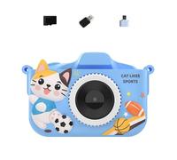 Appareil photo interactif pour enfants 32 Go Transfert de mémoire Double objectif Jeux vidéo d'apprentissage Coque de protection en silicone Design caméra pour enfants