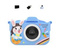Appareil photo interactif pour enfants 32 Go Transfert de mémoire Double objectif Jeux vidéo d'apprentissage Coque de protection en silicone Design caméra pour enfants