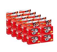 AgfaPhoto Appareil photo jetable LeBox Flash 601020, 27 photos, objectif 31 mm, gris/rouge