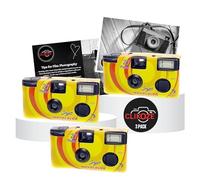 Appareil photo jetable avec Novocolor APM401004 Appareil photo à usage unique avec 27 poses x3 et carte d'astuces jetables Clikoze pour photographie