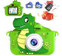 Appareil photo jouet pour enfants, appareil photo numérique pour enfants, cadeau d'anniversaire de dinosaure pour garçons et filles de 3 à 12 ans, caméra vidéo HD pour enfants, jouets pour enfants de