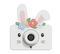Appareil photo lapin des fleurs blanc, rose, vert TU