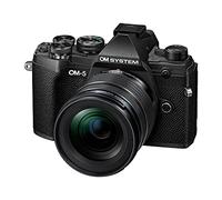 Appareil Photo Micro Four Thirds Om System Om-5 avec Objectif M.Zuiko Digital Ed 12-45mm Pro, capteur Live MOS de 20 mégapixels, stabilisation d'image sur 5 Axes optimisée, IP53, Noir/Noir