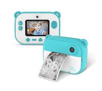 Appareil photo myFirst Insta 2 pour enfants avec photos 12 MP Objectif selfie vidéo 1080p Cadeau de Noël d'anniversaire pour garçons âgés de 3 à 12 ans avec cordon tour de cou microSD de 32 Go Bleu