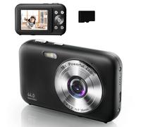 Appareil photo numérique 1080P 44MP avec zoom 16x, écran 2,4 pouces, carte 32 Go Black