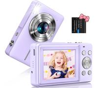 Appareil Photo Numérique 1080P 44Mp Caméra Numérique Avec 2.4" Lcd Écran Led Lumière Stabilisation D'Image Mini Caméra Selfie Rechargeable Appareil Photo Numérique Compacte Pour Enfant Jeune Débutant