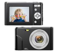 Appareil photo numérique 1080P 48 mégapixels Caméra Vlogging avec zoom 16X Black