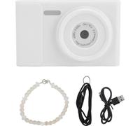 appareil photo numérique 1080p 48MP Vlog avec double objectif avant et arrière -Vidéo de voyage pour la photographie Blanc