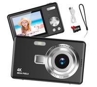 Appareil Photo numérique 1080P FHD Appareil Photo Compact 44MP avec écran LCD 2,4" Zoom numérique 16X Vlogging Appareil Photo numérique Portable avec Carte SD 32 Go pour Enfants (Gris foncé)