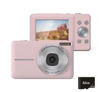 Appareil Photo Numérique 16X Zoom HD Avec Carte 32G Et Écran 2.4 Rose YONIS