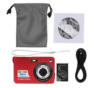 Appareil Photo Numérique 18 MP, Caméra Vidéo avec écran LCD 2,7 Pouces, Zoom Numérique 16 Fois, Mise au Point Automatique, Prise en Charge de la Carte Mémoire 32 Go, Microphone Intégré, (rouge)