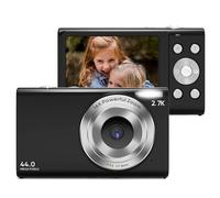 Appareil photo numérique 2,7K/44MP/Zoom 16x/Anti-tremblement/Webcam Noir