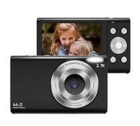 INF Appareil photo numérique 2,7K/44MP/Zoom 16x/Anti-tremblement/Webcam Noir