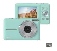 Appareil photo numérique 44MP/1080P avec zoom 16X, illumination et carte 32 Go Green