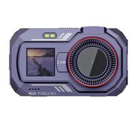 Appareil photo numérique, 48 MP 2,5 K double écran avec écran principal WiFi de 7,6 cm, objectif AF, enregistrement photo HD, batterie étendue MP3 XJ400 (violet)