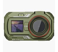 Appareil photo numérique, 48 MP 2,5 K double écran avec écran principal WiFi de 7,6 cm, objectif AF, enregistrement photo HD, batterie étendue MP3 XJ400 (vert)