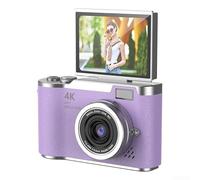 Appareil photo numérique 48 MP 4K avec zoom numérique 8x et écran rabattable pour étudiant, appareil photo compact pour capturer des moments de vie (marron)