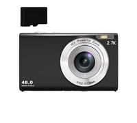 Appareil photo numérique 48MP 2,7K FHD zoom numérique 16X, webcam, mise au point automatique Black