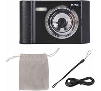 Appareil photo numérique 48MP 2,7K HD 8x Zoom Compact 2,8 pouces IPS Display Auto Focus Anti Shake Pocket pour Selfies Voyage Enregistrement Vie Noir