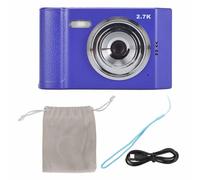 Appareil Photo Numérique 48MP 2,7K HD, Zoom 8X, écran IPS, Anti-secousse, pour Les Aventures en Voyage et Les Fêtes Entre Amis (Blue)