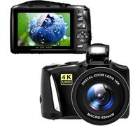 Appareil Photo Numérique, 48Mp 4K Uhd Appareil Photo Bridge Zoom Numérique 16X Et Macro Objectif, Appareil Photo Compact Avec Tableau De Bord Rotatif Pour Débutant, Carte Sd De 32 Go