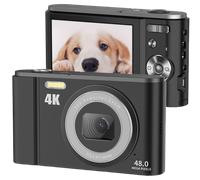 INF Appareil photo numérique 48MP, zoom 16x, vidéo 4K Le noir