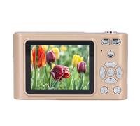 Appareil Photo Numérique 4K 48MP avec Mise au Point Automatique, Zoom Numérique 16X, Grand écran 2,4 Pouces, Caméra CCD Portable pour Les Voyages (Gold)