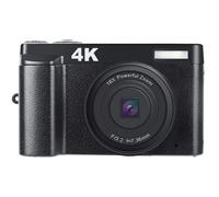Appareil photo numérique 4K 48MP, écran IPS de 3,0 pouces, mise au point fixe Le noir