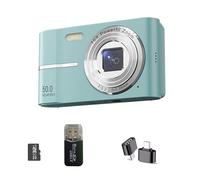 Appareil Photo numérique 4K, 50 Mpx HD, Mini Appareil Photo Portable, Zoom numérique 16x, écran LCD 2,4 Pouces, Carte SD 32 Go et Adaptateur OTG pour Enfants Adolescents débutants.,Blue