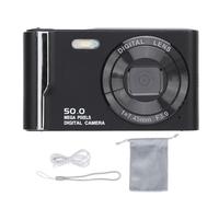 Appareil Photo Numérique 4K 50MP Caméra Portable avec Écran LCD 2,8 Pouces Zoom Numérique 16X Auto- -Tremblement Flash Intégré pour Voyages Souvenirs Paysages Portraits en