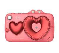 Appareil photo numérique 4K 64 MP avec WiFi, écran HD de 2,8", avec deux objectifs avant et arrière, pour une photographie polyvalente et un vlogging (rose)