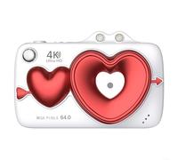 Appareil photo numérique 4K 64 MP avec WiFi, écran HD de 2,8", avec deux objectifs avant et arrière, pour une photographie polyvalente et un vlogging (blanc)