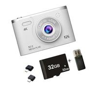 Appareil photo numérique 4K 6400 W Pixelé 6,3 cm Écran de remplissage de lumière améliore les performances en faible luminosité pour photographie de voyage Appareil photo numérique avec mode scène