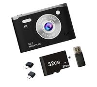 Appareil photo numérique 4K 6400 W Pixellisé zoom 8x avec mode vision nocturne et batterie rechargeable 800 mAh pour appareil photo numérique portable d'extérieur