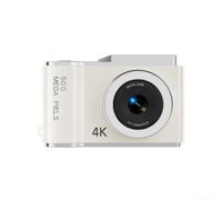Appareil photo numérique 4K, appareil photo numérique léger 50 MP avec autofocus, écran 6,1 cm, zoom 8x pour la photographie et la vidéo débutants (blanc)