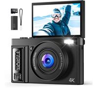 Appareil Photo Numérique 4K Digital: 64MP Appareils Numérique avec Écran Rabattable 180° - Camera pour Vlog avec Carte 32GB