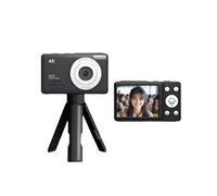 Appareil Photo Numérique 4K, Écran HD 2,88 Pouces, Enregistreur Vidéo 18x, Éclairage LED, Batterie 800 MAh, Caméra de Vlogging, Noir