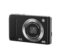 INF Appareil photo numérique 4K HD avec objectif avant et arrière et stabilisation Le noir