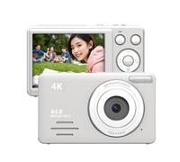 Appareil Photo Numérique 4K HD Avec Zoom 18x Et Écran 2.88 Pouces Pour Enfants Blanc YONIS