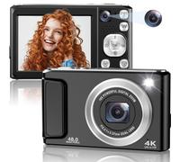 Appareil Photo Numérique 4K HD Double Caméra Zoom 16X Écran 2.8 Pouces Blanc Noir YONIS
