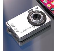 Appareil photo numérique, 4K HD style vintage, CCD Point Shoot AF Zoom Beauté Filtre Transfert vers Mobile Ph Étudiant Photographie (Blanc)