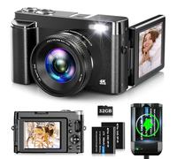 Appareil Photo numérique 4K, Oiadek 48 MP Autofocus Vlogging avec Carte mémoire 32 G, Zoom numérique 16x, Appareil Photo numérique Compact
