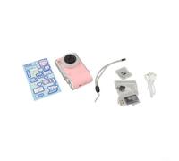 Appareil photo numérique 4K pour la photographie d'étudiant avec résolution 48 MP, zoom numérique 8x et écran rabattable pour selfie et utilisation en groupe (rose 32 Go)