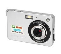 Appareil Photo Numérique 4K pour la Photographie et la Vidéo, Caméra de Vlogging Anti-tremblement Zoom 8X, écran LCD 48MP 2,7 Pouces, Rechargeable avec Lumière D'appoint (Argent)
