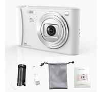 Appareil photo numérique 50 MP avec zoom amélioré, double objectif et carte de 32 Go dont vous avez besoin pour la photographie (Blanc A15 avec 32 Go)
